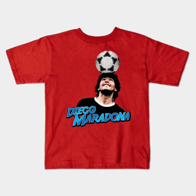 Rip Diego Maradona Kids T-Shirt by brandonluo